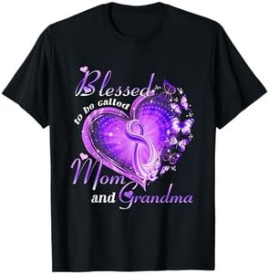 Blessed To Be Called Mom And Grandma Butterfly Grandmother T-Shirt