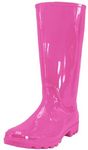 Shoes8teen Womens Basic Rain Boots Pink 7