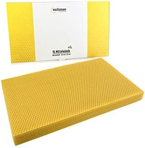 Wachsmann Cera pura de abejas, certificada, fabricada en Alemania. Dimensiones de Zander y normales. Para insertar en marcos, para la apicultura y los apicultores aficionados, calidad profesional