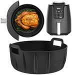 Premium Circular Air Fryer Silicone Liner for Ninja 3.8L AF100UK & Other 3.8L+ Circular & Square Air Fryers | 2.5mm Liner Thickness & 8mm high Silicone Lines on Base | Air Fryer Liners Round