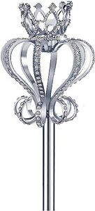 CiBiZi Festival Wands Fairy Princess Wands Queen King Kids Scepter Wands for Pageant Role Play Wedding Halloween Prom