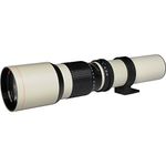 Vivitar 500mm f/8.0 Telephoto Lens (T Mount) (White)