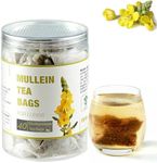 40 Bags Dried Mullein Tea Bags for Lungs - Lung Detox Cleanse Mullein Leaf Tea for Smokers - Herbal Mullen Mullien Tea for Breathe Easy - Caffeine-Free, Immune Support