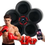 RedRoko Musical Boxing Machine, Smart Music Boxing Machine with Bluetooth, Boxing Game Trainer, Fun, Wall Mounted Punching Pad Bag with Stand, Musical Boxing Machine with Gloves for Kids and Adults