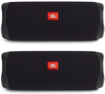 JBL Flip 5 Waterproof Portable Wireless Bluetooth Speaker Bundle - (Pair) Black