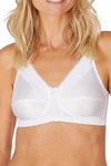 Amoena Women's Nancy Wire-Free Pocketed Mastectomy Bra, White, (36) 36B