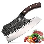 Cleaver Knife - Handmade Forging Kitchen Chopping Knife, Chinese Chef Knife, for Meat and Vegetable Cutting, HC Steel, Sandalwood Handle with Gift Box