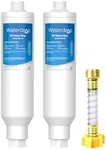 Waterdrop RV/Marine Water Filter with 1 Flexible Hose Protector, Camper Water Filter, Inline Water Filter for RV, Garden Hose Filter, NSF Certified, Greatly Reduces Chlorine, Bad Taste, Odor, 2 Pack