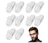 5Pairs Nose Glasses Nose Pads,Glasses Silicone Nose Pads Anti-Slip,Replacement Spectacles Repair Tool, Glasses Nose Pads Non Slip Protective Covers for Inserted to Glasses(Clear)