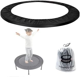 Small Trampoline Spring Cover 38 Inch Replacement Safety Pad for Mini Trampoline 3 Layer Protect Tear-Resistant Oxford Cloth Easy to Install Replacement for Home, Gym - Multiple Colour (Black)