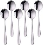 BISDARUN Round Soup Spoons Set of 6