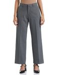 Symbol Premium Women's Relaxed Business Casual Pants (SBP-SS24-WTR-710_Grey Melange_34)