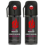 Chevalier Ultra Max Protection Self Defense Pepper Spray - 55 ml Canister with 45 Shots for Superior Personal Security, Long-Range Spray, and Compact Design with Safety Lock Mechanism