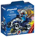 PLAYMOBIL City Action 71092 Police Quad with Pullback Motor, Toy for Children Ages 4+