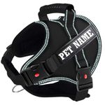 KIKA Pets Muscle Dog Harness for Large Dogs with Dog Name Personalisation, XL Size (36 kg and Above Dogs), Midnight Black