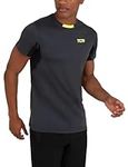 TCA Men's Atomic Short Sleeve Quickdry Gym Running Training Top - Graphite, XL