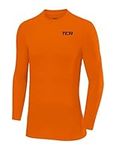 TCA Boys' SuperThermal Compression Base Layer Football Running Top Long Sleeve Thermal Under Shirt - Orange, 12-14 Years