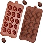 RKPM HOMES Easter Egg Shape Chocolate Mould | Silicone Candy Mold | Baking Tools for Cake Chocolate Candy Ice Jelly | Cake Baking Moulds | Bakeware Molds | Brown – 15 Cavity