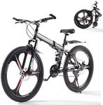 LSLIFE Folding Mountain Bike, 26 27
