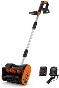 Cordless Snow Shovel,Electric Self-Propelled Battery Snow Blower with 20v 4 Ah Batteries,Clears 12" Wide,8" Deep Snow,300Lb/Min Snow Removal, 17FT Throw Distance for Driveway/Steps/Patio/Sidewalk
