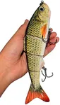Abziyat Fishing Lures Bait Swimbait Hard Tail Minnow Fish Fishing Tool Super Large 10" (A-10-1PCS)