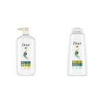 Dove Daily Moisture Shampoo hydrates and nourishes dry hair for up to 5x smoother hair 950 ml & Daily Moisture Conditioner with Bio-Nourish Complex moisturizes and nourishes dry hair 750 ml