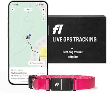 Fi Series 3 Smart Dog Collar - GPS Dog Tracker and Activity & Health Monitor, Waterproof, LED Light, Escape Alerts, Nationwide Coverage [Free 1 Year Membership] (Pink, Small)