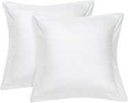 Cotton Delight European Pillow Shams Set of 2 White Euro Shams 100% Natural Cotton 800TC Premium Euro Pillow Shams 26x26 Pillow Cover, Cushion Cover Euro Size (Euro 26x26, White)