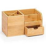 woodluv Desk Organiser, Desk Tidy Pen Holder Organiser, Make Up Organiser/Office Multifunctional Organizer- 22 x 10.5 x 12.2cm