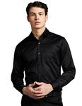 Symbol Premium Men's Wrinkle-Resistant Regular Fit Cotton Formal Shirt (SS23-SMP-FS-01_Black_40)