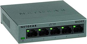 NETGEAR GS305 5-Port Gigabit Ethernet Unmanaged Switch - Desktop, Sturdy Metal Fanless Housing