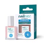 Nailner Ultimate Nail Strengthening Treatment – Nail Polish Strengthener for Damaged Nails – Scientifically Developed to Revitalise, Nourish & Fortify Nails – Glossy Light-Rose Nail Varnish – 10ml