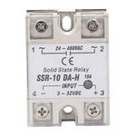 SSR-10-DA-H State Relay, DC to AC SSR Relay 10A Relay Module with Non- Switch and Aluminum Heat Sink Plate