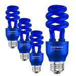 SleekLighting 13 Watt Blue Spiral CFL Fluorescent Light Bulb UL Listed 120Volt, E26 Medium Base.(Pack of 2)