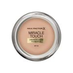 Max Factor Miracle Touch Foundation, New and Improved Formula, SPF 30 and Hyaluronic Acid, 45 Warm Almond, 1 Count (Pack of 1)