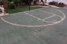 Ronan Sports Complete Easy Basketball Court Stencil | The Original Kit for Court Lines | Complete Key & 3 Point Lines, Rigid, Reusable Cardboard | No Paint Included | Made in USA