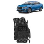 KINGSWAY® Premium 7D Car Floor Mat Compatible with Skoda Slavia (Year 2022 Onwards), Double Layer Luxury Car Foot Mats - Complete Set of 3 Pcs, 100% Waterproof and Washable, Classic Black