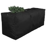 ITHWIU Christmas Tree Storage Bag Fit 7.5 Ft Holiday Tree | Large Capacity 48 Inch Christmas Storage Container with Handles and Sleek Zipper Black.