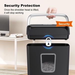 Bonsaii 6-Sheet Cross Cut Paper Shredder – Compact Home Office