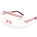 UKNOW Safety Goggles Over Glasses, Anti Fog Safety Glasse with Clear Wraparound Lens, ANSI Z87.1 Protective Eyewear