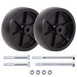 2 Pack 6" Boat Trailer Jack Wheels - Universal Caster Wheel Replacement Boat Trailer Jack with 1 or 2 Wheels, Includes Mounting Hardware