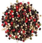 Four Peppercorn Rainbow Blend Organic - Pepper Blend For Grinder - Peppercorn Multi Colored Mix Gourmet Melange 4 Peppercorn Blend Rainbow Peppercons For Grinder Organic Peppercorn Melange