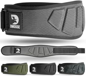 DMoose Fitness Weight Lifting Belt for Squats, Deadlift & Intense Workout - 6" Adjustable Fit Auto Lock Weightlifting Belt for Men & Women - Neoprene Gym Belts for Stability (Charcoal Gray 2.0)