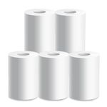 Seznik Non Sticky Thermal Paper Rolls, 57mm Width, 2 inch Thermal Paper for Mini Thermal Printer & POS Machine (White-57mm Width-Continuous Non Sticky Roll-Pack of 5)