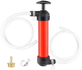 Antifreeze Hand Pump Kit - RV Water Hand Pump Kit with 3 Clamps, Water System Antifreeze Pump to Make Winterizing Easier for RV Camper Trailer, Water Fuel Transfer Pump for Gas Oil and Liquids