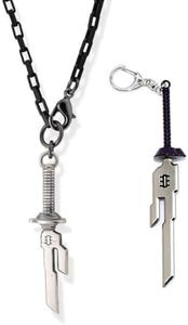 LCCLJEWEER Fushiguro Toji Necklace Anime Cosplay Prop Weapon Keychain Pendant, Copper, No Gemstone, Silver,black