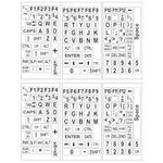 [2 Pack] English Large Letters White Keyboard Stickers Keyboard Letters Replacement Sticker Black Font on White Background for Computer Laptop Desktop.