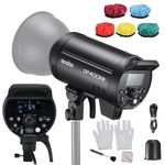 Godox DP400III-V Upgraded Studio Flash Light 400Ws GN87 Strobe Lighting Built-in 2.4G Wireless X System Bowens Mount Flashes + 3-in-1 Camera Cleaning Kit + 5pcs Photography Light Soft Diffuser Cloth