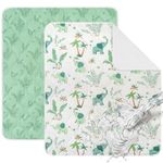 Yukkidds 2 Pack of Potty Training Bed Pads, Waterproof Bed Wetting Sheets for Kids, Washable Toddler Bedwetting Mattress Protector 75x90 cm (Green Elephant)