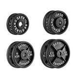 FK Sports Olympic Weight Plates, 2" Cast Iron Weights, Barbell Plates 2.5kg, 5kg, 10kg, 15kg, 20kg, 25kg, Durable Weight Plates for Home Gym & Fitness, Weight Set, Sold in Pair (100KG Set)